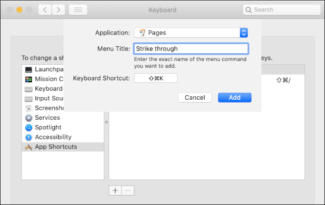 keyboard shortcut for bold on mac
